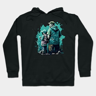 father with his daughter, Fishing Hoodie